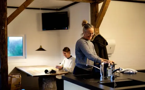 Hvidbjerg Strand Camping Resort Servicebygning Koekken Vask